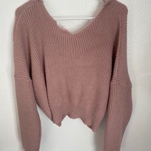 Cross-back sweater